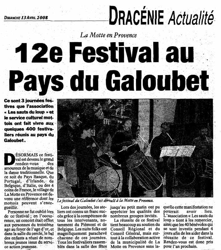 12e Festival Traditionnel au Pays du Galoubet