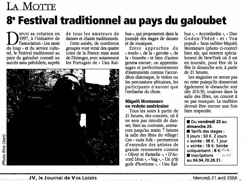 8e Festival Traditionnel au Pays du Galoubet